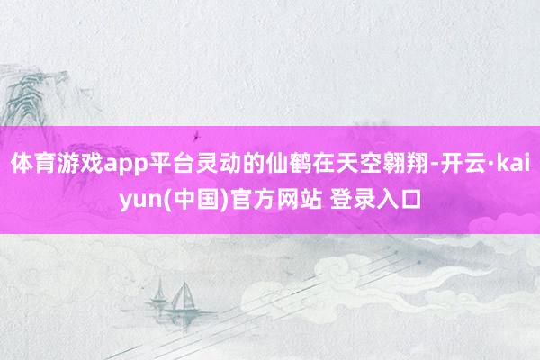 体育游戏app平台灵动的仙鹤在天空翱翔-开云·kaiyun(中国)官方网站 登录入口