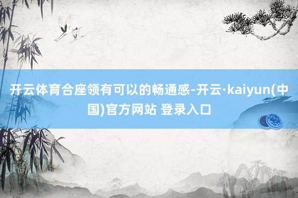 开云体育合座领有可以的畅通感-开云·kaiyun(中国)官方网站 登录入口