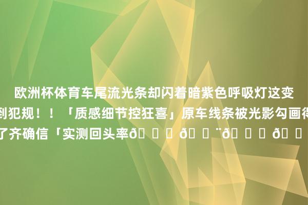 欧洲杯体育车尾流光条却闪着暗紫色呼吸灯这变色龙体质几乎好意思到犯规！！「质感细节控狂喜」原车线条被光影勾画得超立体无接缝包边工艺将就症看了齐确信「实测回头率𝗕𝗨𝗙𝗙」提车后三天被搭讪𝟱次是什么体验？等红灯时近邻车主摇窗拍照连闺蜜齐说：＂你这车刻下像从赛博一又克2077开出来的！＂刻下每天解锁新车般的欢乐~讨论区交出你们的梦中情车配色！ 发布于：广东省-开云·kaiyun(中国)官方网站 登录入口
