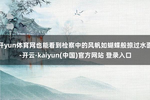 开yun体育网也能看到检察中的风帆如蝴蝶般掠过水面-开云·kaiyun(中国)官方网站 登录入口