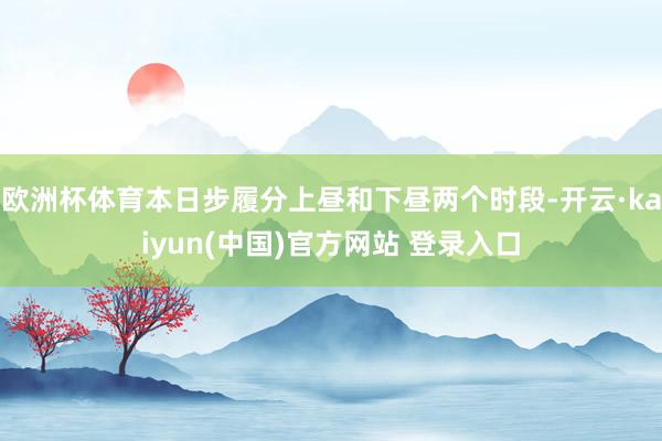 欧洲杯体育本日步履分上昼和下昼两个时段-开云·kaiyun(中国)官方网站 登录入口