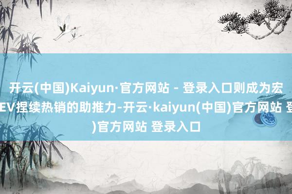 开云(中国)Kaiyun·官方网站 - 登录入口则成为宏光MINIEV捏续热销的助推力-开云·kaiyun(中国)官方网站 登录入口