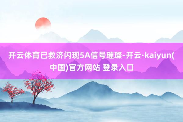 开云体育已救济闪现5A信号璀璨-开云·kaiyun(中国)官方网站 登录入口