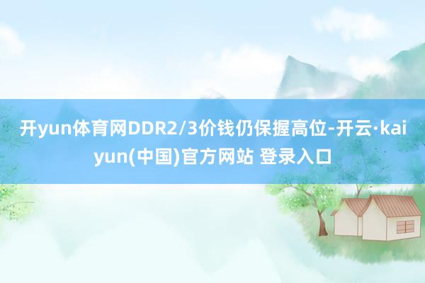 开yun体育网DDR2/3价钱仍保握高位-开云·kaiyun(中国)官方网站 登录入口