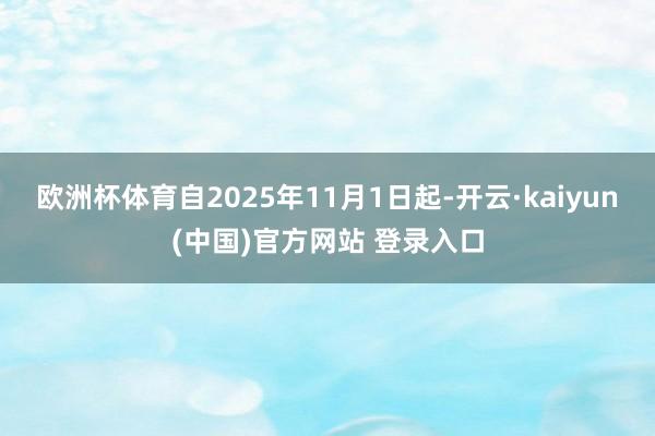 欧洲杯体育自2025年11月1日起-开云·kaiyun(中国)官方网站 登录入口