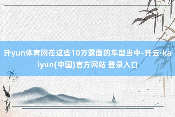 开yun体育网在这些10万露面的车型当中-开云·kaiyun(中国)官方网站 登录入口