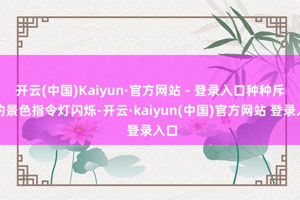 开云(中国)Kaiyun·官方网站 - 登录入口种种斥地的景色指令灯闪烁-开云·kaiyun(中国)官方网站 登录入口