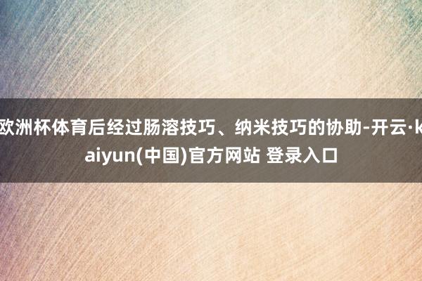 欧洲杯体育后经过肠溶技巧、纳米技巧的协助-开云·kaiyun(中国)官方网站 登录入口