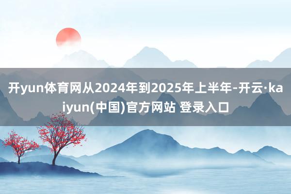 开yun体育网从2024年到2025年上半年-开云·kaiyun(中国)官方网站 登录入口