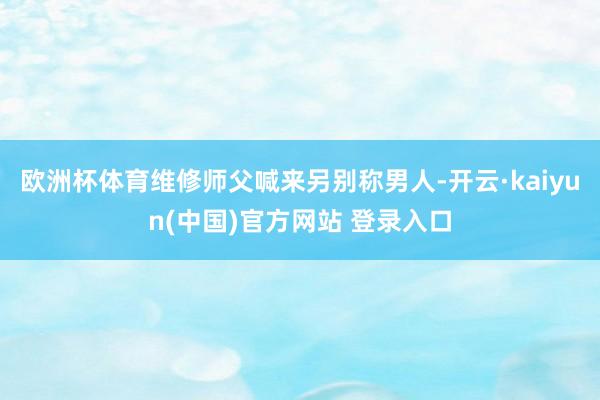 欧洲杯体育维修师父喊来另别称男人-开云·kaiyun(中国)官方网站 登录入口