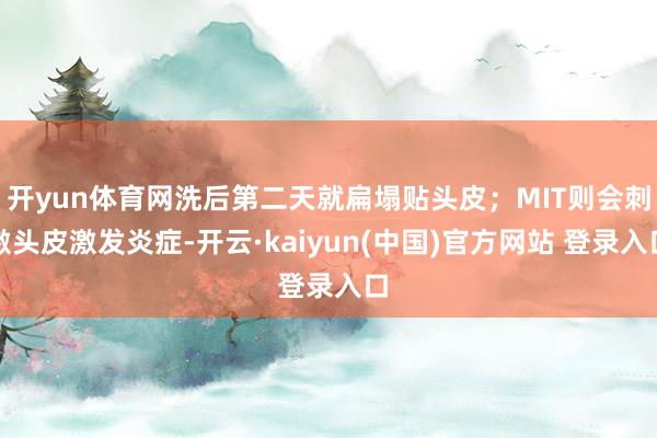 开yun体育网洗后第二天就扁塌贴头皮；MIT则会刺激头皮激发炎症-开云·kaiyun(中国)官方网站 登录入口
